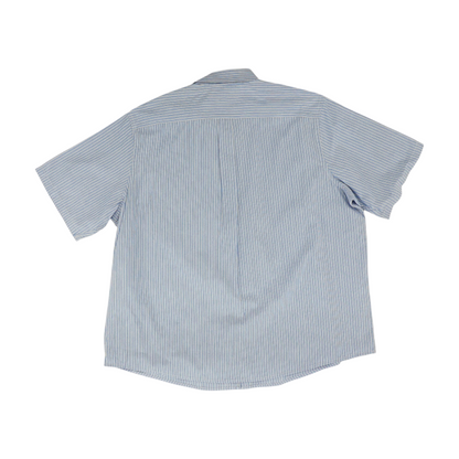 Blue Striped Short Sleeve Button Down