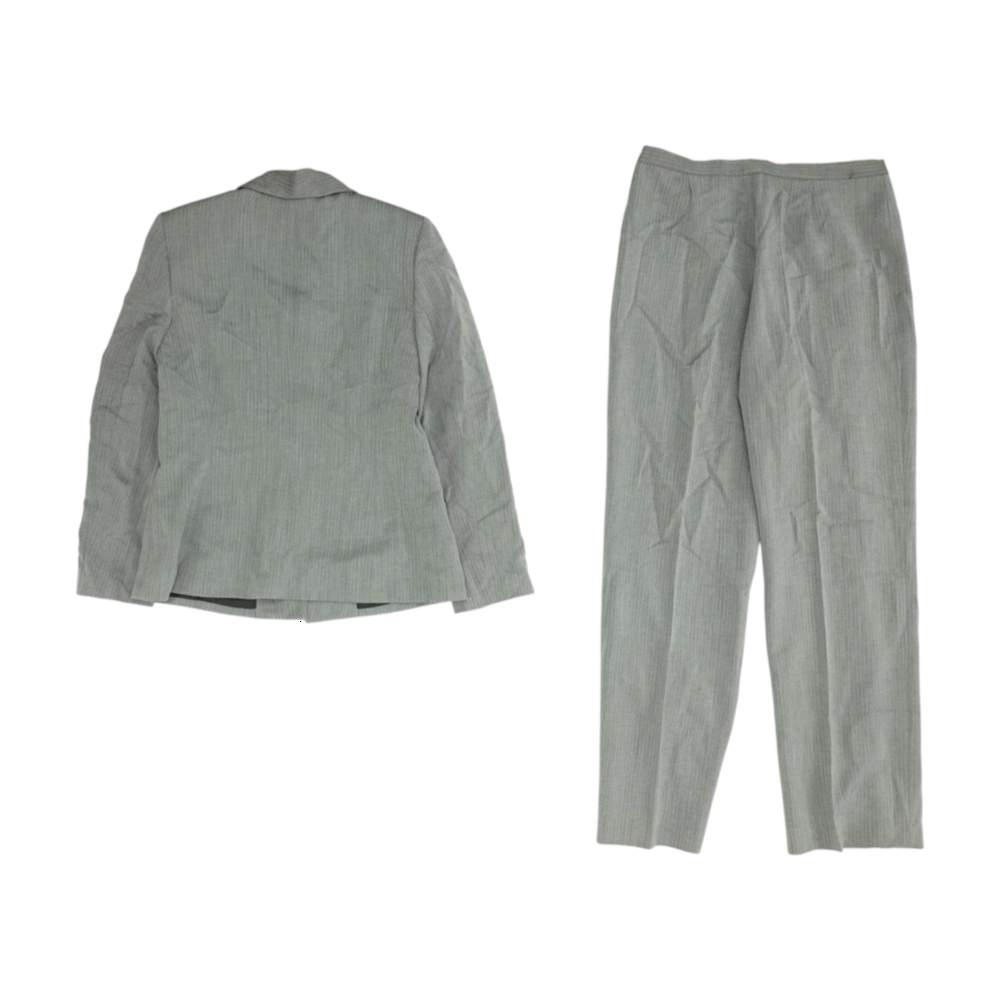 Collections for Le Suit Gray Chevron Pant Suit – Image 2