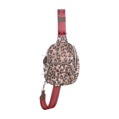 Brown Animal Print Crossbody Bag