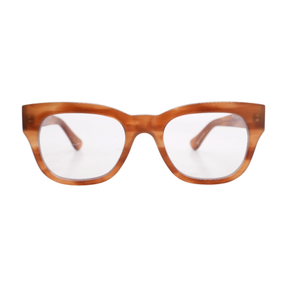 Brown Miklos Round Prescription Eyewear
