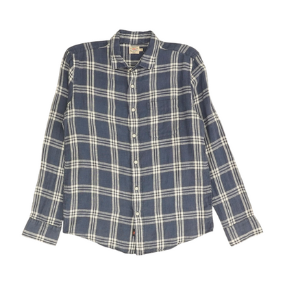 Blue Plaid Long Sleeve Button Down