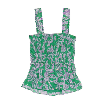 Green Floral Blouse