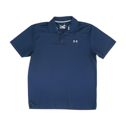 Navy Solid Short Sleeve Polo