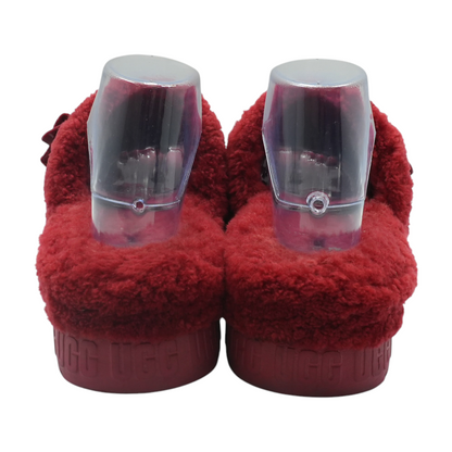 Red Wedged Sandals