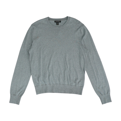 Gray Solid Pullover Sweater