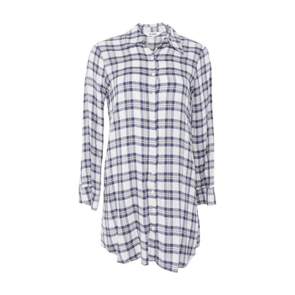 Beige Plaid Mini Dress