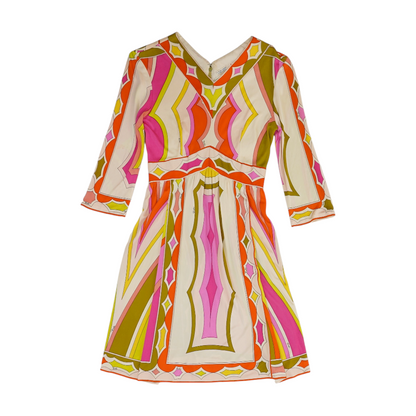 Vintage Multi Print Mini Dress