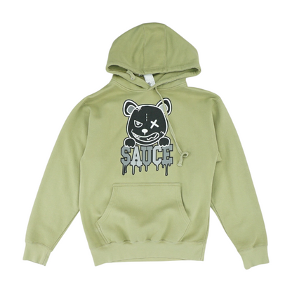 Green Solid Hoodie Pullover
