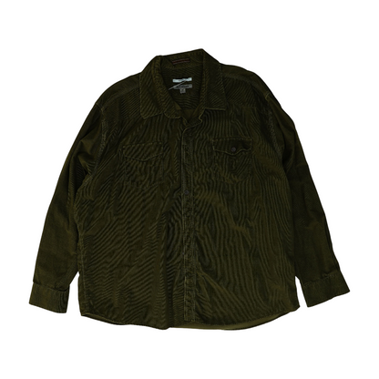 Olive Solid Flannel Button Down