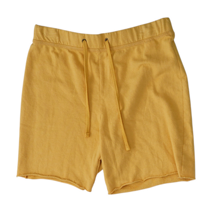 Yellow Solid Active Shorts