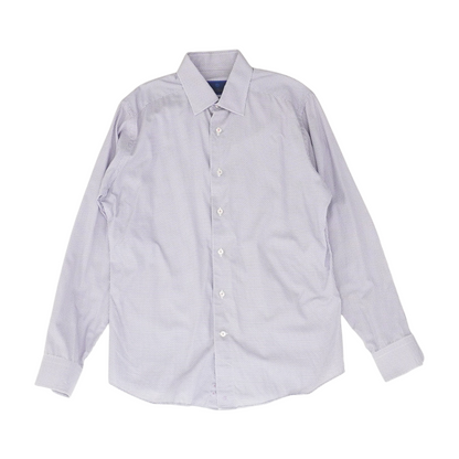 Purple Geometric Long Sleeve Button Down