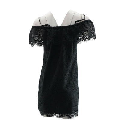 Black Solid Mini Dress