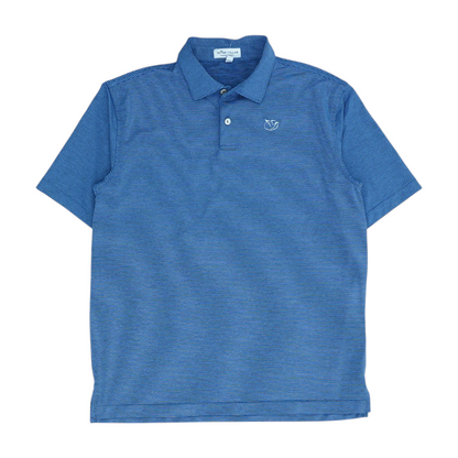 Blue Striped Short Sleeve Polo