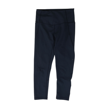 Navy Solid Active Capris