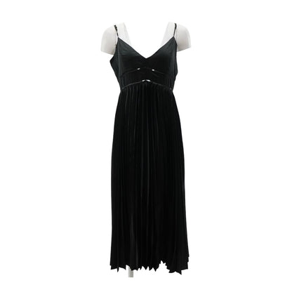 Black Solid Maxi Dress