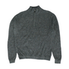 Gray Solid 1/4 Zip Sweater
