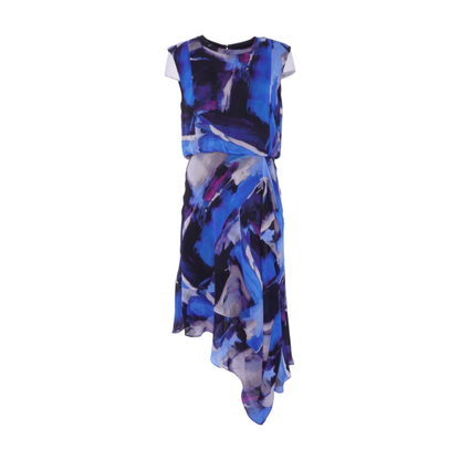 Multi Abstract Midi Dress