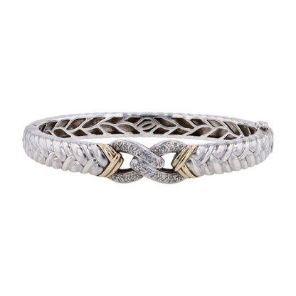 Sterling Silver Diamond Bangle Bracelet