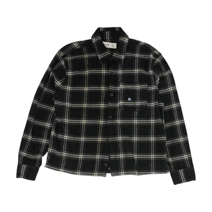 Black Plaid Flannel Button Down