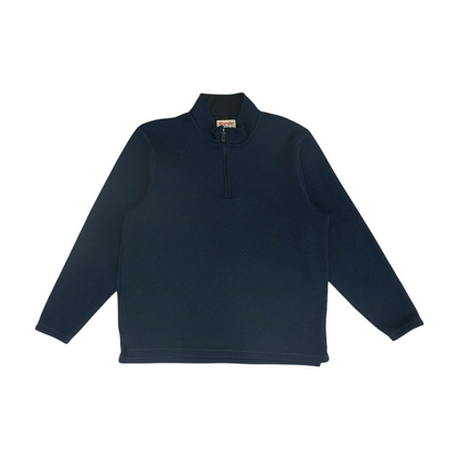 Navy Solid 1/4 Zip Pullover
