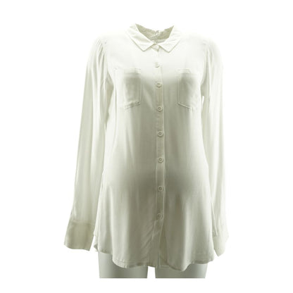 White Maternity Button Down