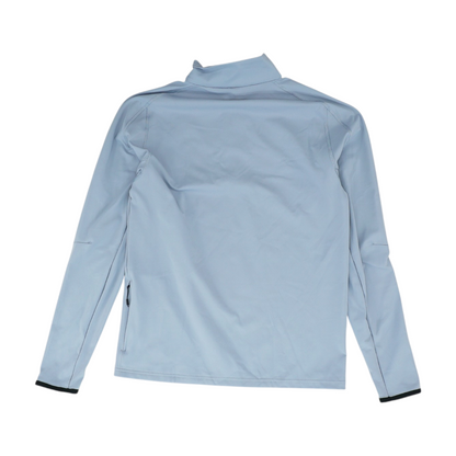 Blue Solid 1/4 Zip Pullover