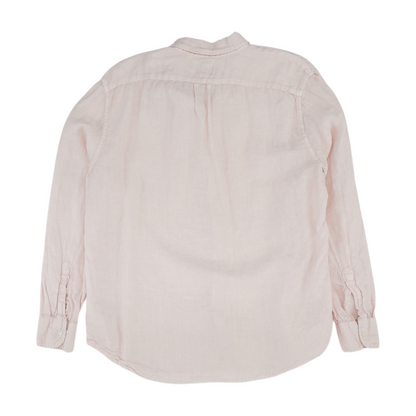 Pink Solid Long Sleeve Button Down
