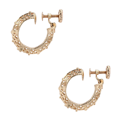14K Yellow Gold Hoop Earrings