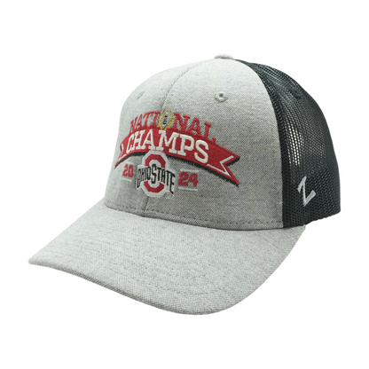 Gray 2024 Ohio State National Champs Ballcap Hat