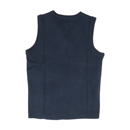 Navy Solid Vest Sweater