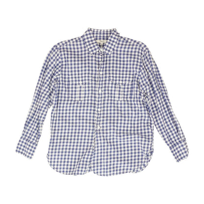 Navy Check Button Down