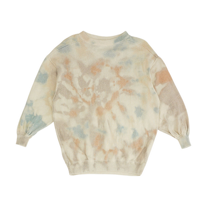 Beige Print Pullover Sweater