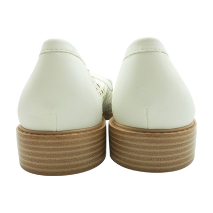 White Slip-On Flats