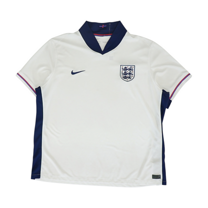 Men's White England Short Sleeve Jersey