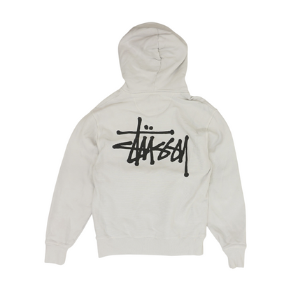 White Solid Hoodie Pullover