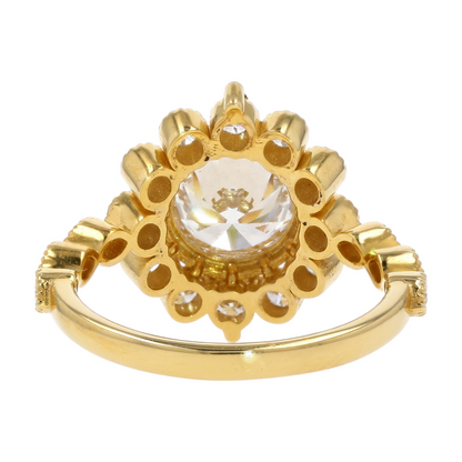 3 1/4 ctw 14K Yellow Gold Lab Grown Diamond Engagement Ring