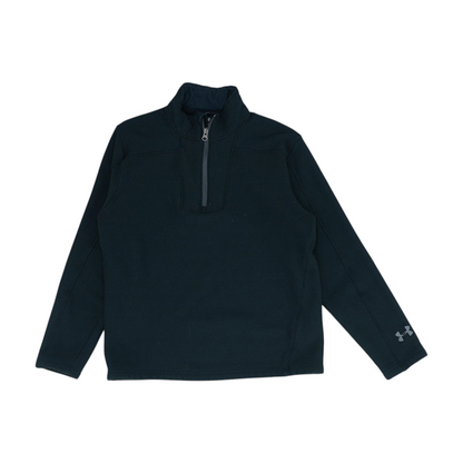 Black Solid 1/4 Zip Pullover