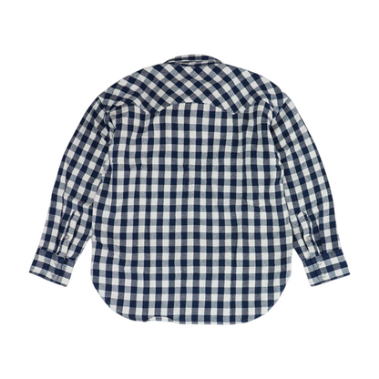 Navy Check Flannel Button Down