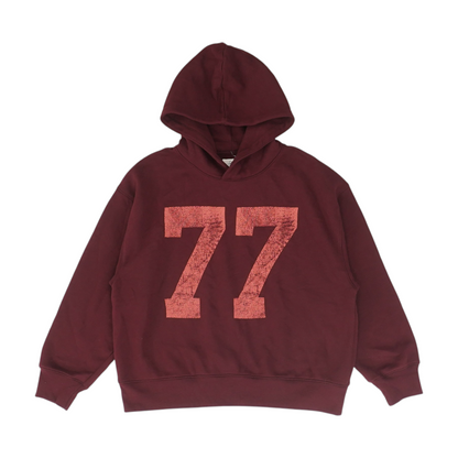 Burgundy Solid Hoodie Pullover