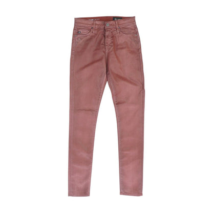 Red High Rise Skinny Leg Jeans