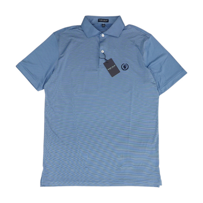 Blue Striped Short Sleeve Polo