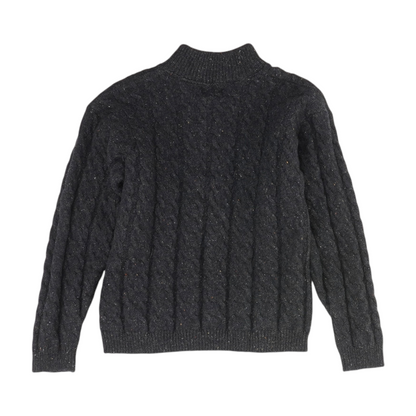 Vintage Navy Wool 1/4 Zip Sweater