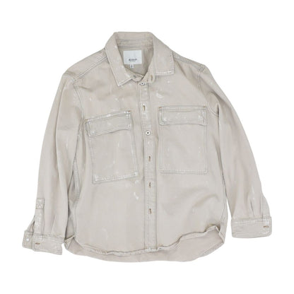 Khaki Solid Denim Jacket