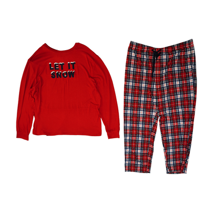 Red Graphic Pajama Set