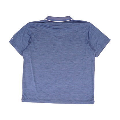Blue Solid Short Sleeve Polo