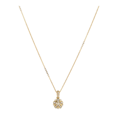 1/10 ctw 18K Yellow Gold Diamond Pendant Necklace