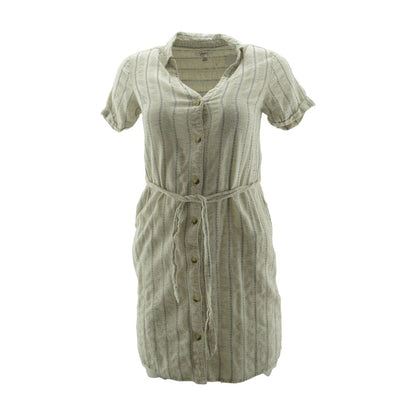 Gray Striped Mini Dress
