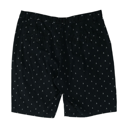 Black Print Chino Shorts