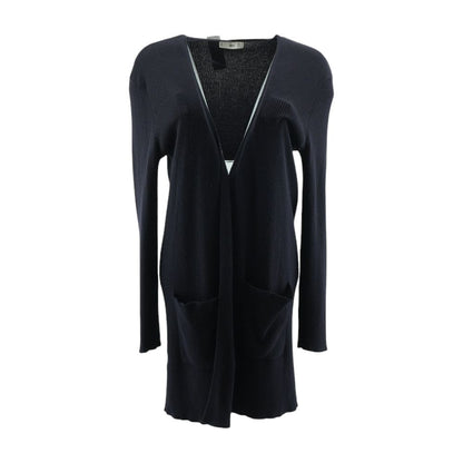 Navy Solid Cardigan Sweater