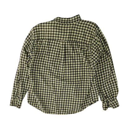 Beige Check Flannel Button Down
